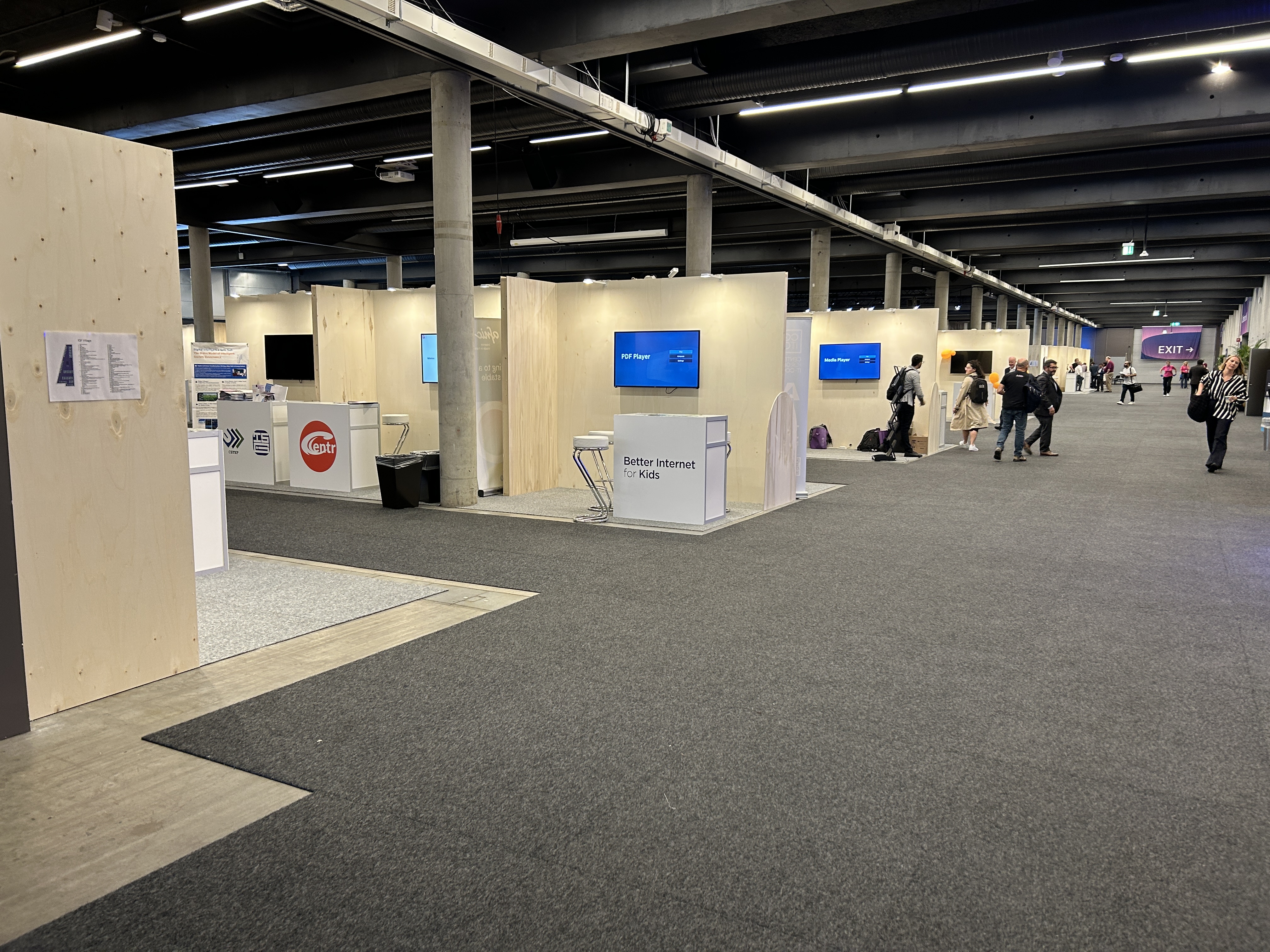 Some of the booths at the conferance.