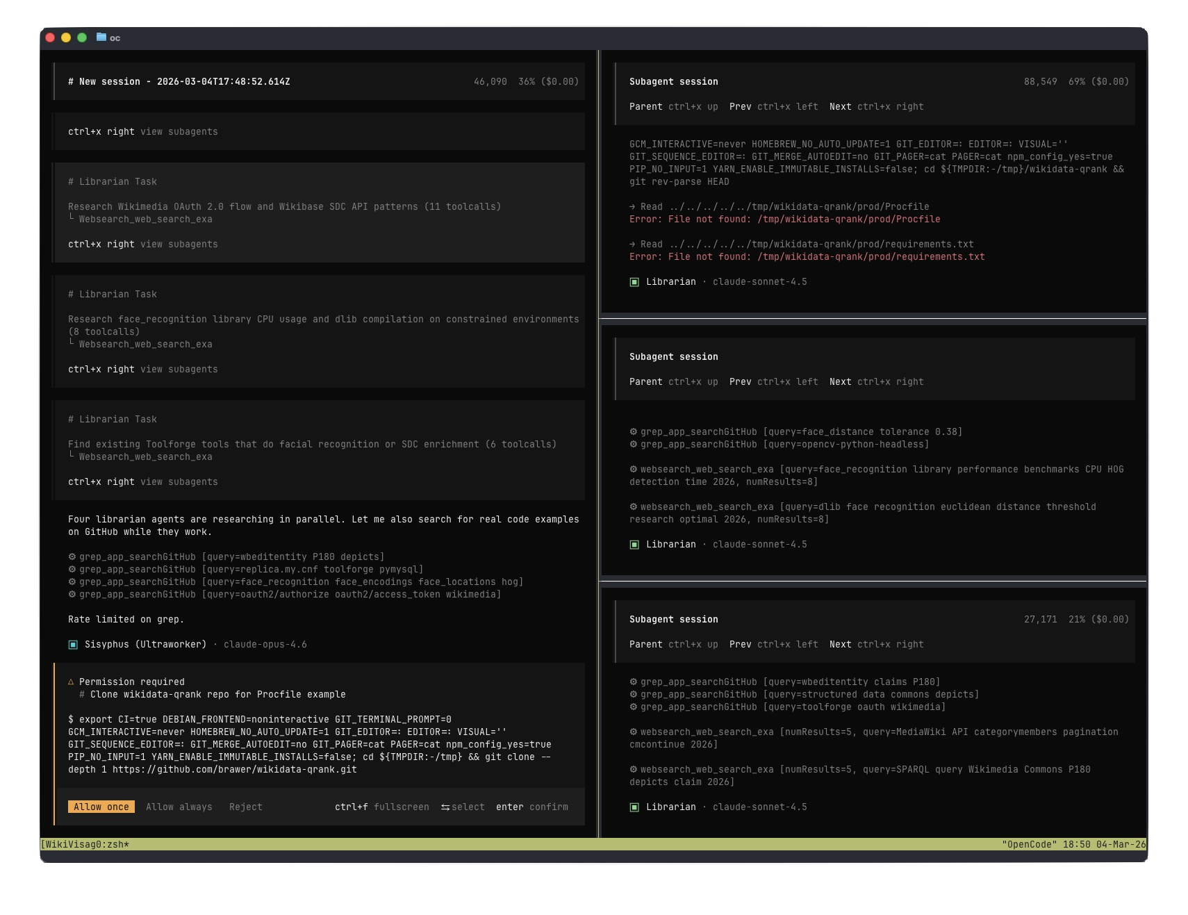 The Ghostty terminal with OpenCode